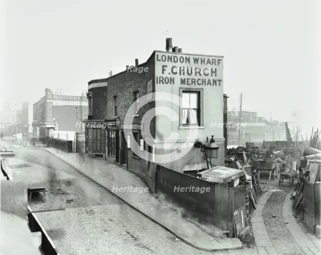 Scrapyard by Cat and Mutton Bridge, Shoreditch, London, January 1903. Artist: Unknown.