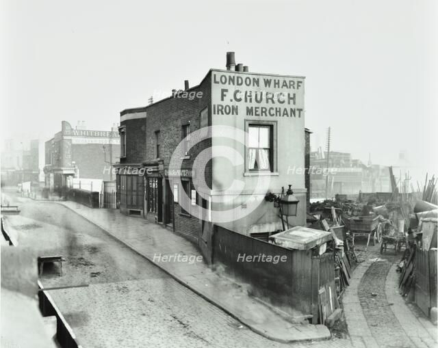 Scrapyard by Cat and Mutton Bridge, Shoreditch, London, January 1903. Artist: Unknown.