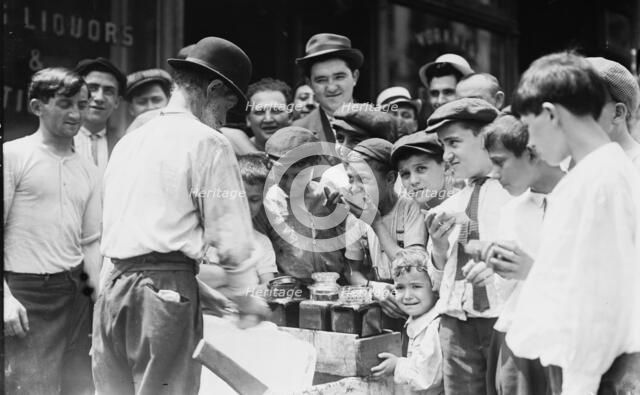 Scraped Ice Seller on Hot Day, between c1910 and c1915. Creator: Bain News Service.