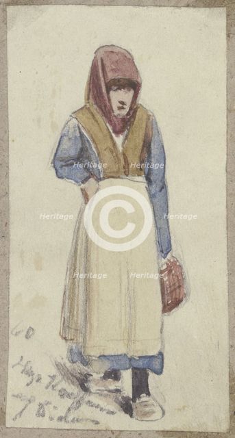 Screaming woman, 1860. Creator: Hugo Kauffmann.