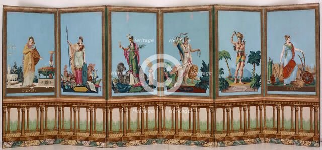 Screen: America (Panel Five), France, c. 1820. Creator: Unknown.