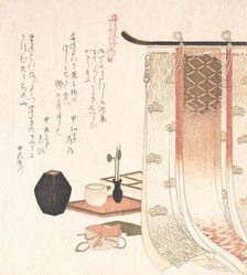 Screen and Utensils for the Incense Ceremony, 19th century. Creator: Kubo Shunman