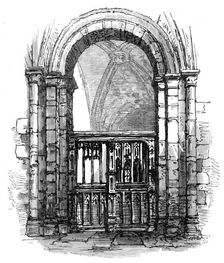 Screen in Selby Church, 1870. Creator: Unknown