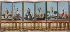 Screen: Winter (Panel One), France, c. 1820. Creator: Unknown
