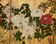 Screen with spring and summer flowers, 1st half of the 18th century. Creator: Watanabe Shiko