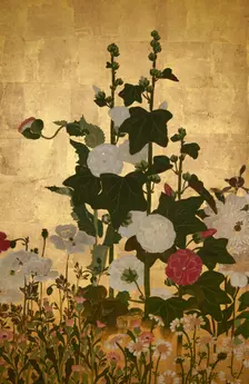 Screen with spring and summer flowers, 1st half of the 18th century. Creator: Watanabe Shiko