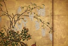 Screen with spring and summer flowers, 1st half of the 18th century. Creator: Watanabe Shiko