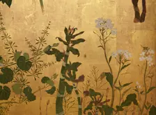 Screen with spring and summer flowers, 1st half of the 18th century. Creator: Watanabe Shiko