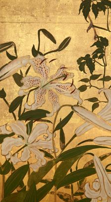 Screen with spring and summer flowers, 1st half of the 18th century. Creator: Watanabe Shiko