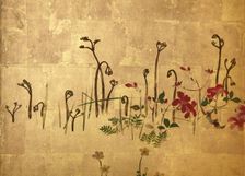 Screen with spring and summer flowers, 1st half of the 18th century. Creator: Watanabe Shiko