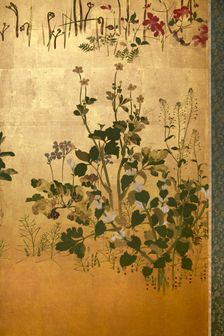 Screen with spring and summer flowers, 1st half of the 18th century. Creator: Watanabe Shiko