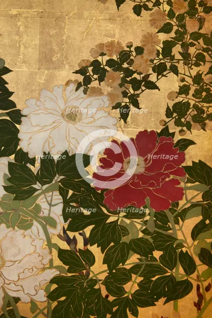 Screen with spring and summer flowers, 1st half of the 18th century. Creator: Watanabe Shiko.