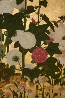 Screen with spring and summer flowers, 1st half of the 18th century. Creator: Watanabe Shiko