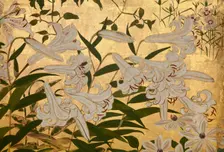 Screen with spring and summer flowers, 1st half of the 18th century. Creator: Watanabe Shiko