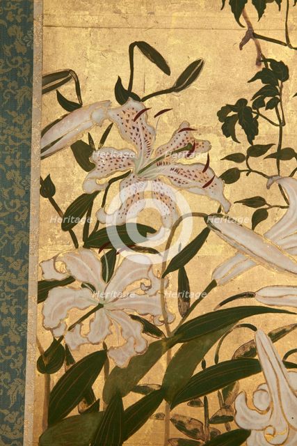 Screen with spring and summer flowers, 1st half of the 18th century. Creator: Watanabe Shiko.