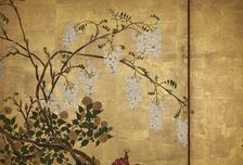 Screen with spring and summer flowers, 1st half of the 18th century. Creator: Watanabe Shiko