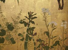 Screen with spring and summer flowers, 1st half of the 18th century. Creator: Watanabe Shiko