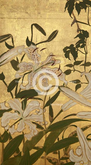 Screen with spring and summer flowers, 1st half of the 18th century. Creator: Watanabe Shiko.