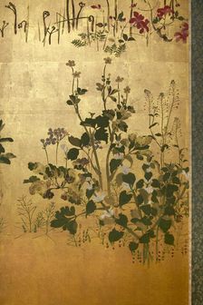 Screen with spring and summer flowers, 1st half of the 18th century. Creator: Watanabe Shiko