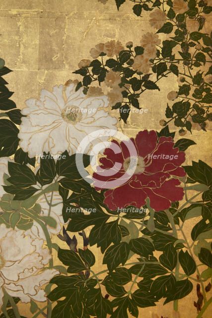 Screen with spring and summer flowers, 1st half of the 18th century. Creator: Watanabe Shiko.