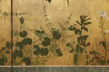 Screen with spring and summer flowers, 1st half of the 18th century. Creator: Watanabe Shiko
