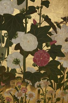 Screen with spring and summer flowers, 1st half of the 18th century. Creator: Watanabe Shiko