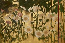 Screen with spring and summer flowers, 1st half of the 18th century. Creator: Watanabe Shiko
