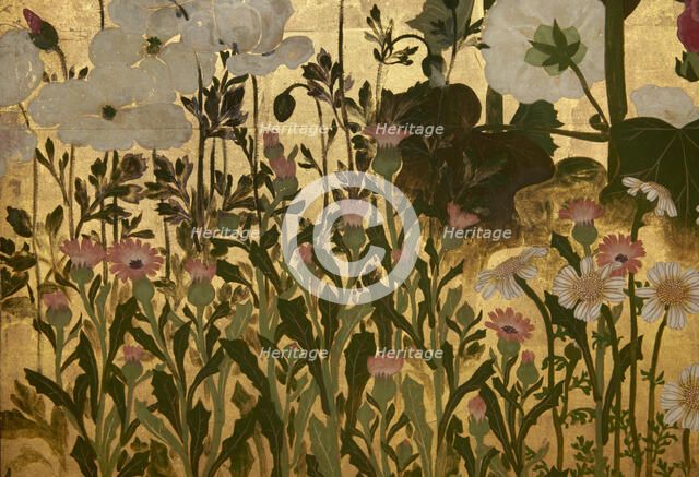 Screen with spring and summer flowers, 1st half of the 18th century. Creator: Watanabe Shiko.