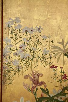 Screen with spring and summer flowers, 1st half of the 18th century. Creator: Watanabe Shiko