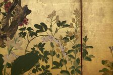 Screen with spring and summer flowers, 1st half of the 18th century. Creator: Watanabe Shiko