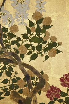 Screen with spring and summer flowers, 1st half of the 18th century. Creator: Watanabe Shiko
