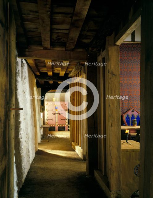 Screens passage, Medieval Merchant's House, French Street, Southampton, Hampshire, 1988. Artist: Paul Highnam