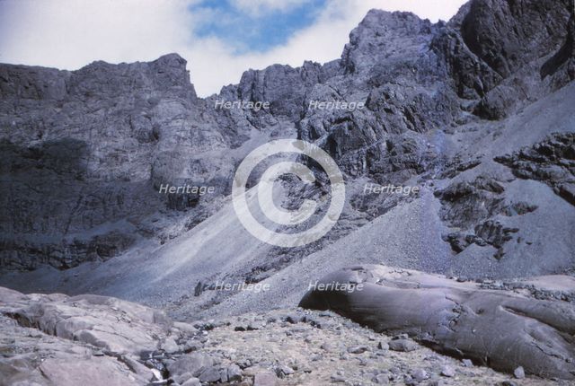 Screes in Coire Lagan, Cuillin Hills, Isle of Skye, Scotland, 20th century. Artist: CM Dixon.