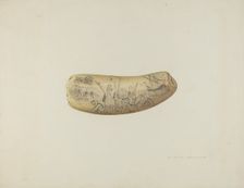 Scrimshaw, c. 1941. Creator: Oscar Bluhme