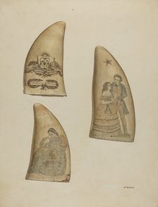 Scrimshaw, c. 1936. Creator: Paul Ward