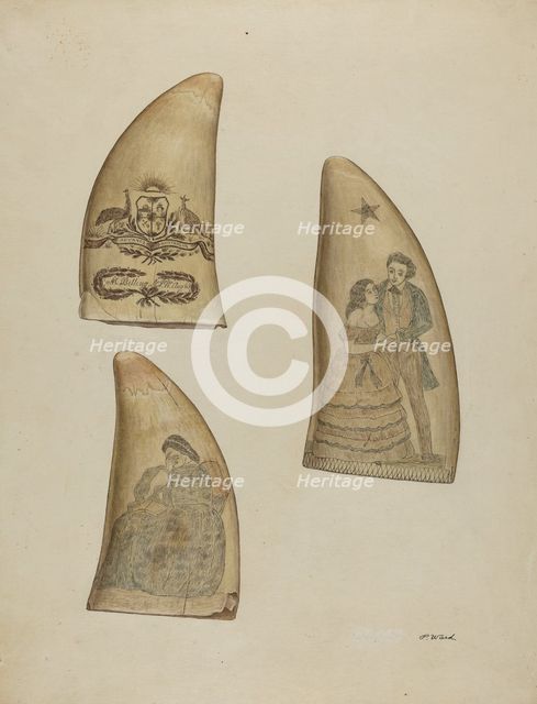 Scrimshaw, c. 1936. Creator: Paul Ward.