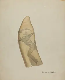Scrimshaw, c. 1937. Creator: Paul Ward