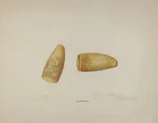Scrimshaw: Walrus Tusk, 1941. Creator: Oscar Bluhme