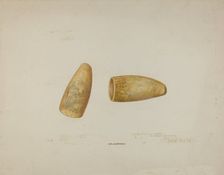 Scrimshaw: Walrus Tusk, 1941. Creator: Oscar Bluhme