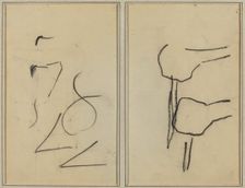 Scribbles; Two Shapes [verso], 1884-1888. Creator: Paul Gauguin