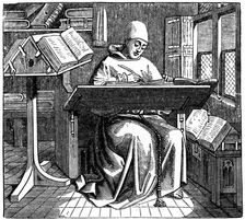 Scribe or copyist, 15th century, (1870)