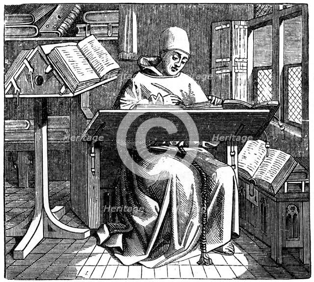 Scribe or copyist, 15th century, (1870). Artist: Unknown