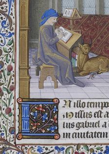 Scribe, from a Book of Hours, c1470. Creator: Unknown
