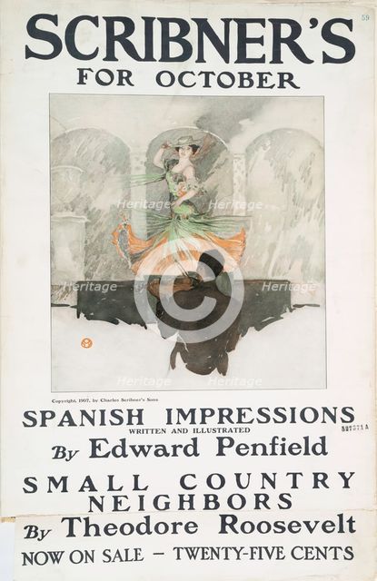 Scribner's for October., c1890 - 1907. Creator: Edward Penfield.