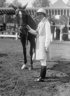 Scriven, Miss Catherine, at Horse Show, 1915 or 1916. Creator: Harris & Ewing