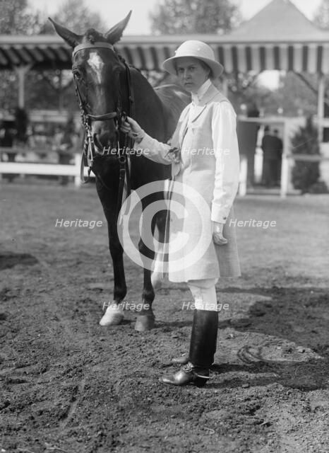 Scriven, Miss Catherine, at Horse Show, 1915 or 1916. Creator: Harris & Ewing.
