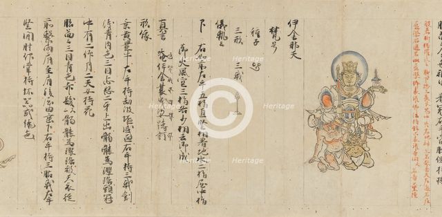 Scroll 9 of Collected Iconography (Zuzosho): Ten (Devas), 13th century. Creator: Unknown.