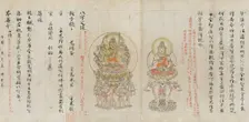 Scroll from the Compendium of Iconographic Drawings (Zuzosho), late 12th century. Creator: Unknown