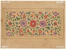 Scrolling Floral Vines, 1755. Creator: Fayzullah (Indian, active c. 1730-1765)