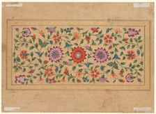 Scrolling Floral Vines, 1755. Creator: Fayzullah (Indian, active c. 1730-1765)